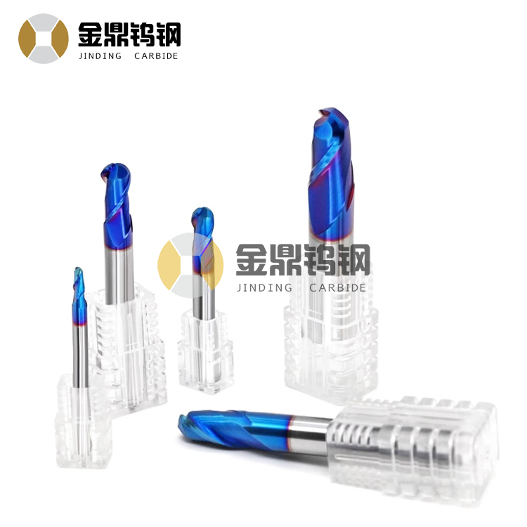 Tapered ball nose end mill HRC55 solid carbide coated cone CNC milling cutter engraving grinding bit